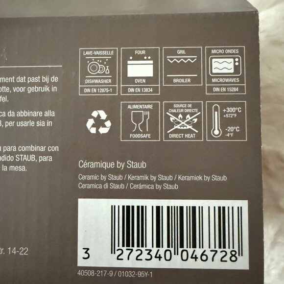 Staub Red Ceramic 2 Piece Bowl set 500mL 15cm diameter - Picture 9 of 9